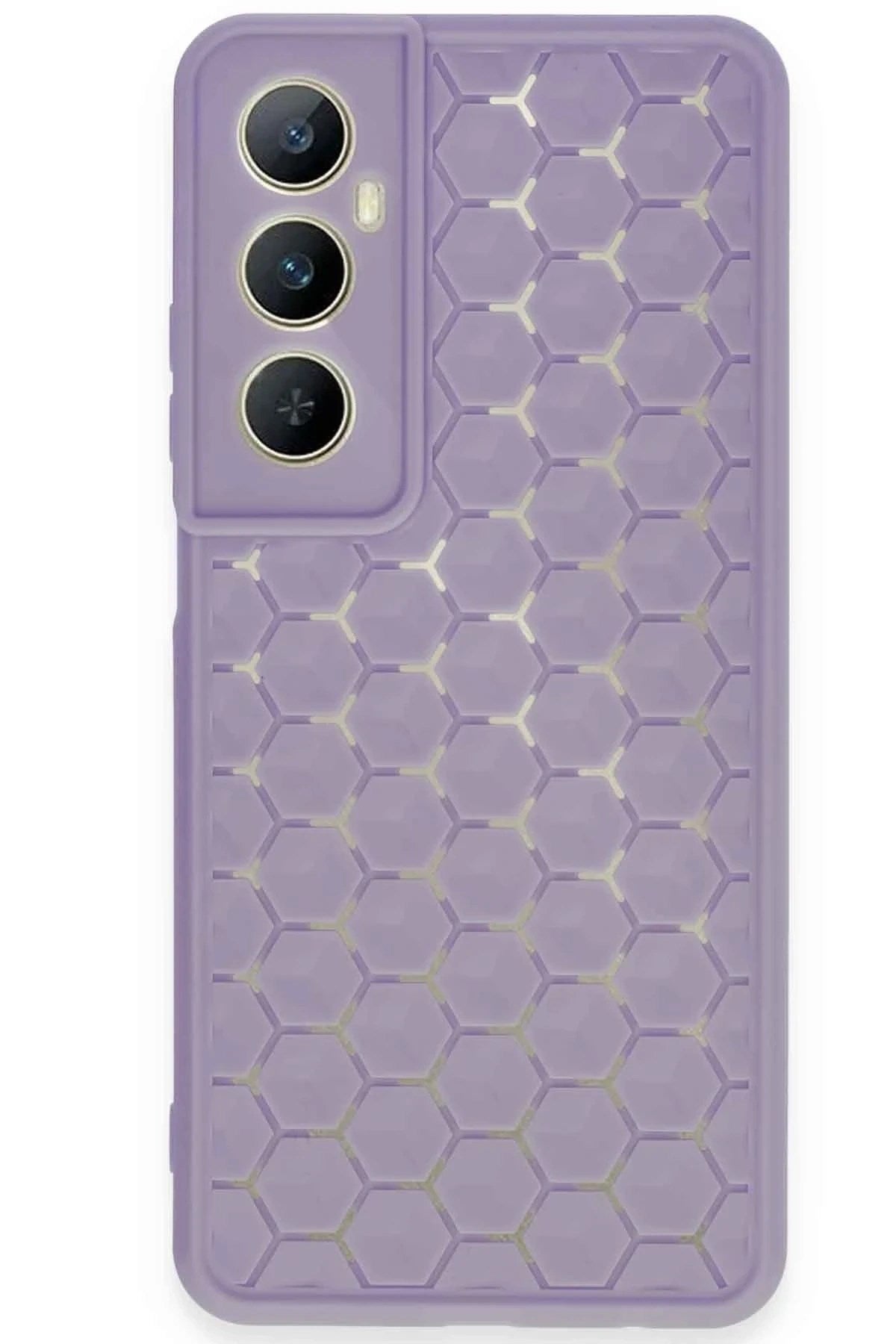 Mey İthalat® Realme C65 Kılıf Petek Silikon Kapak - Lila