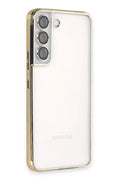 Mey İthalat® Samsung Galaxy S22 Kılıf Lensli Silikon - Gold