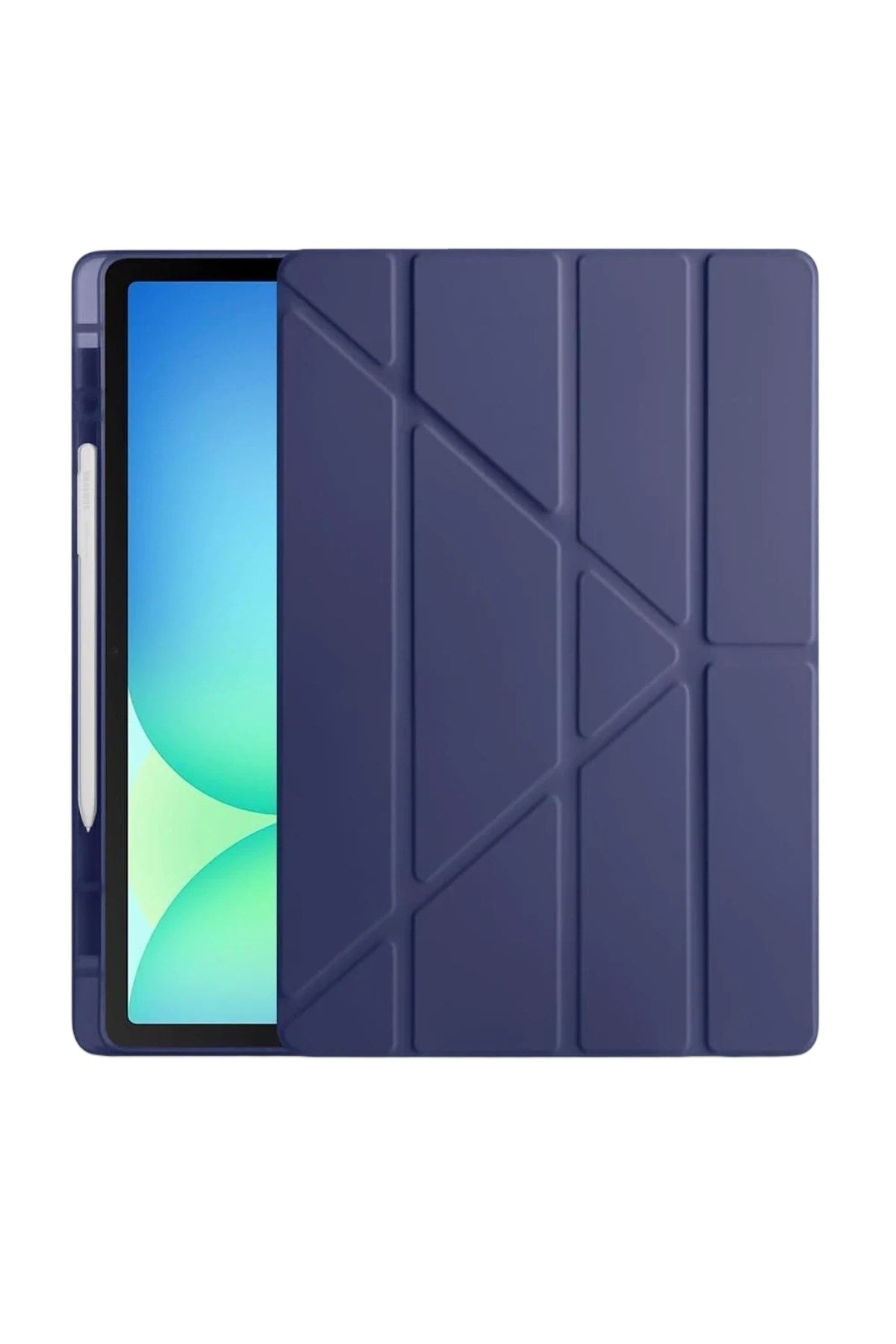 Mey İthalat® iPad Pro 11 (2024) Kılıf Kalemlikli Hugo Tablet Kılıfı - Lacivert