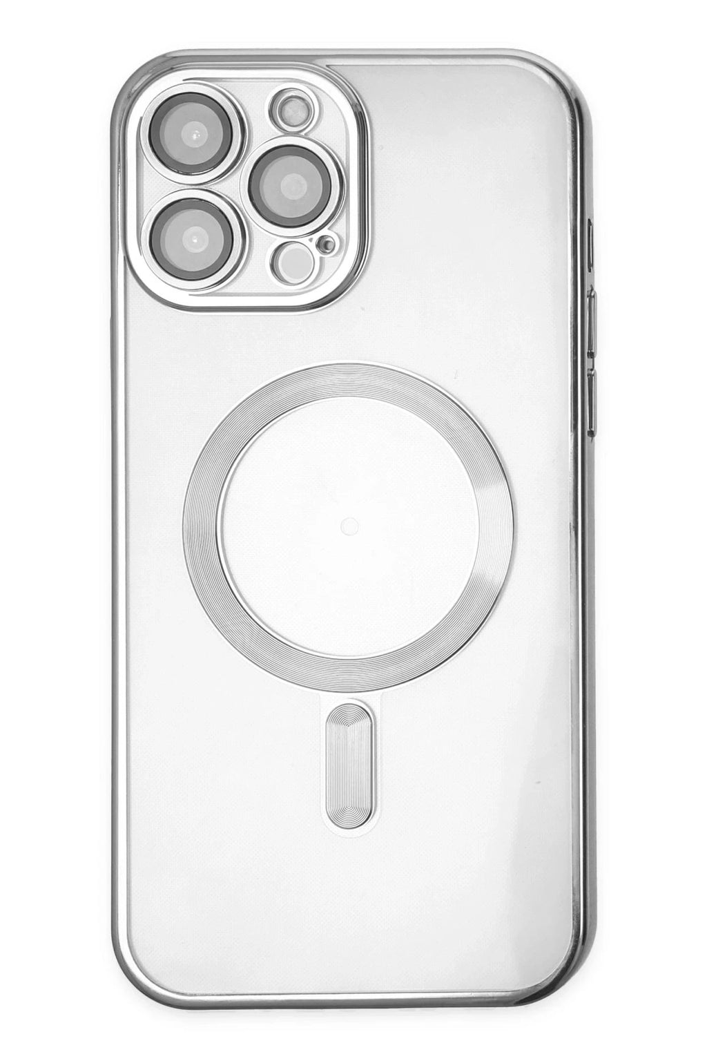 Mey İthalat® iPhone 13 Pro Kılıf Kross Magneticsafe Kapak - Gümüş