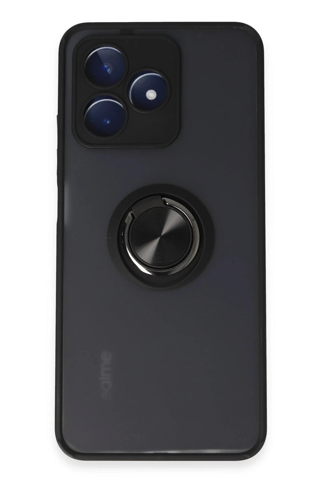 Mey İthalat® Realme C53 Kılıf Montreal Yüzüklü Silikon Kapak - Siyah