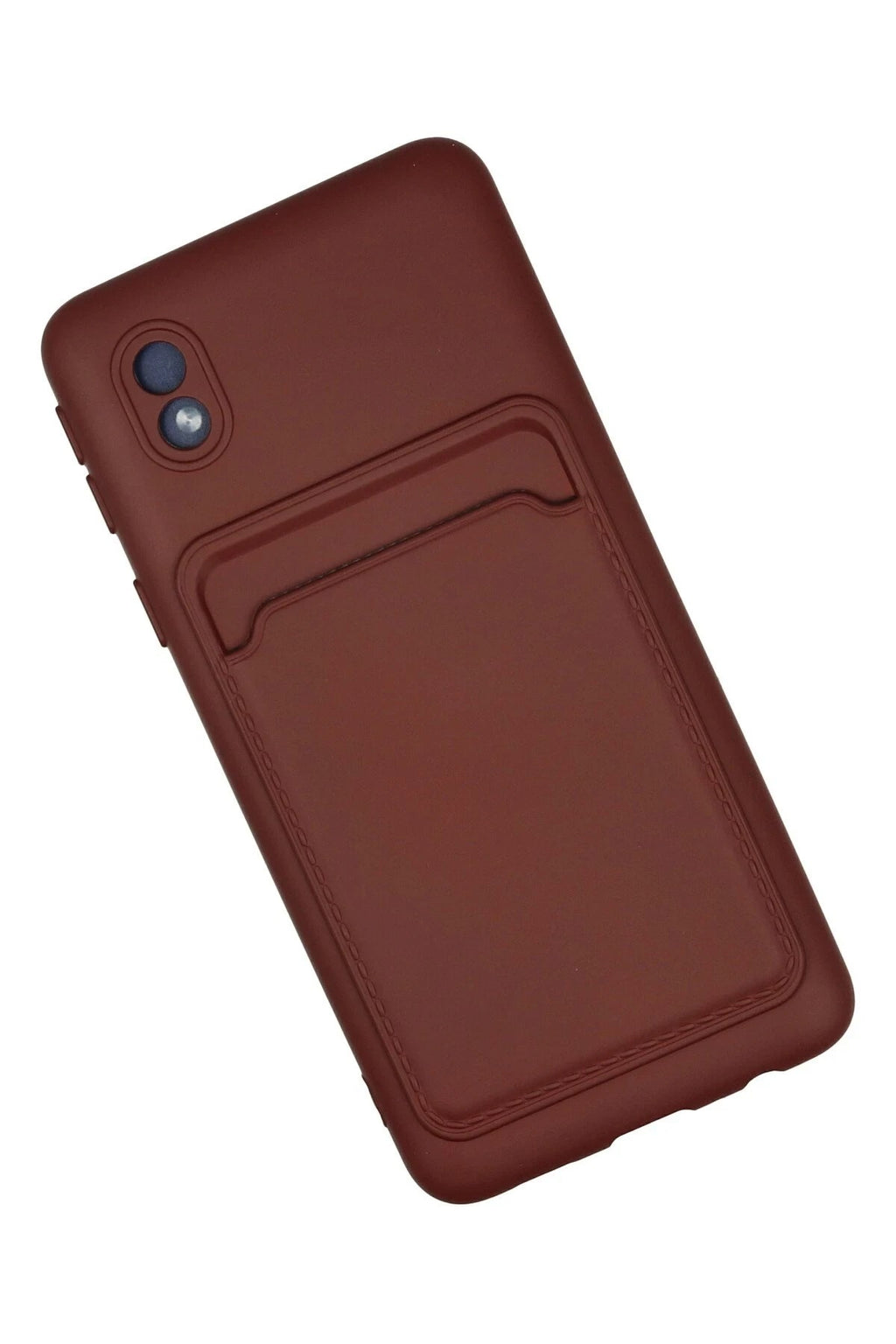 Mey İthalat® Samsung Galaxy A01 Core Kılıf Kelvin Kartvizitli Silikon - Bordo