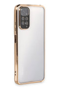 Mey İthalat® Redmi Note 11 Kılıf Lensli Silikon - Gold