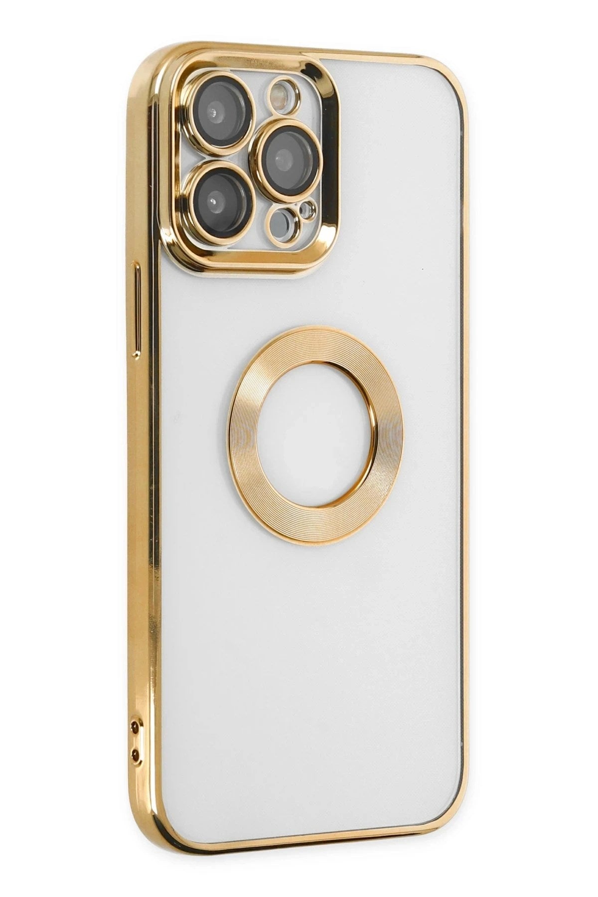 Mey İthalat® iPhone 13 Pro Max Kılıf Slot Silikon - Gold