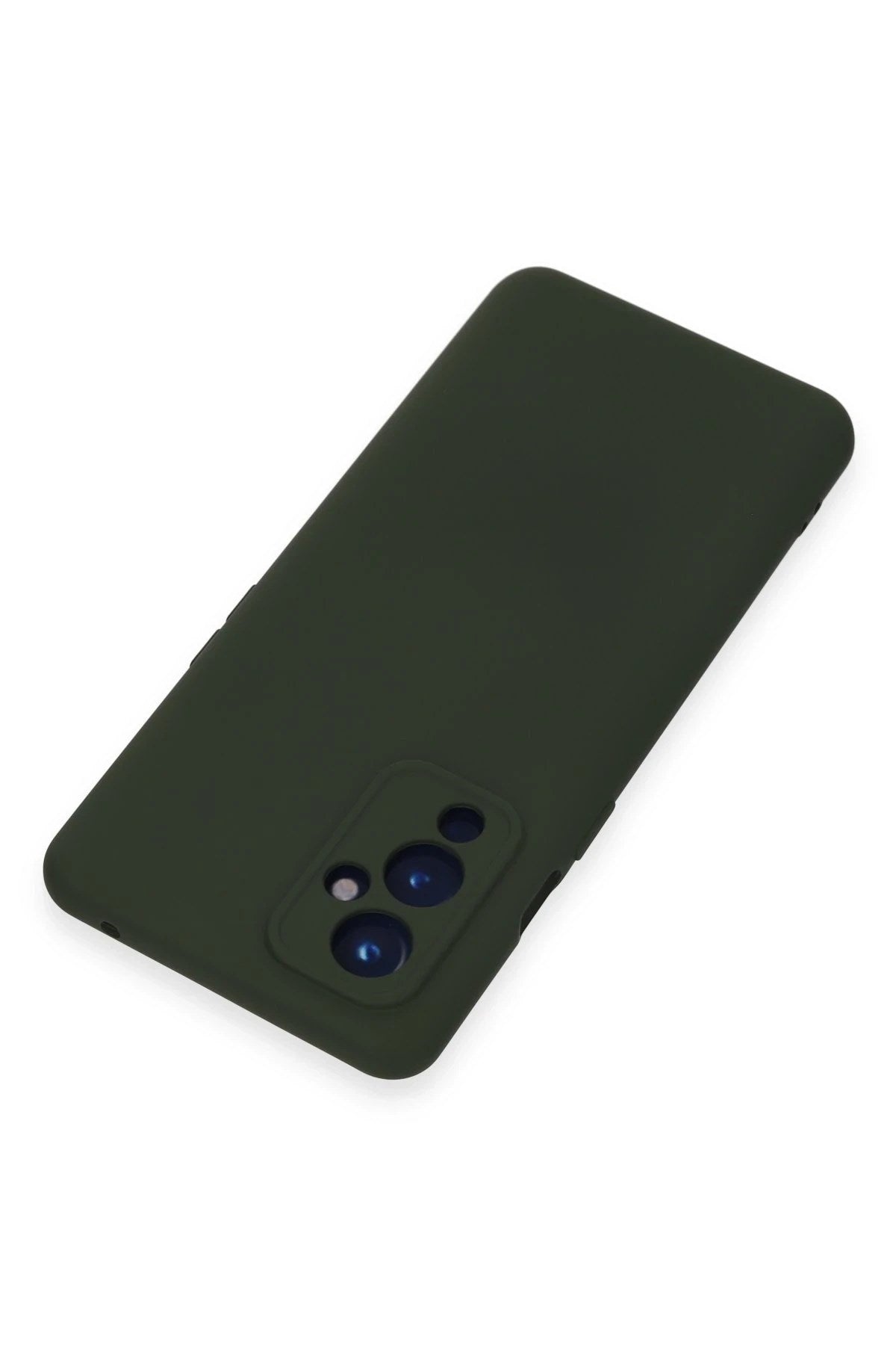 Mey İthalat® One Plus 9 Kılıf Nano içi Kadife Silikon - Koyu Yeşil
