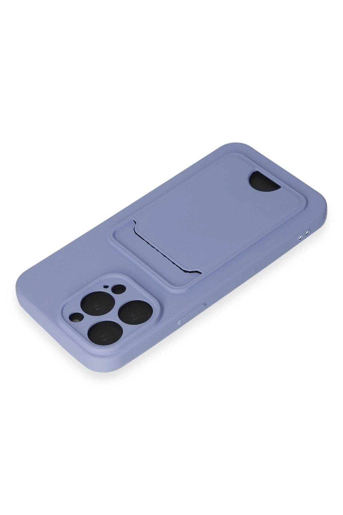Mey İthalat® iPhone 14 Pro Max Kılıf Kelvin Kartvizitli Silikon - Lila