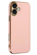 Mey İthalat® iPhone 16 Kılıf Volet Silikon - Pembe