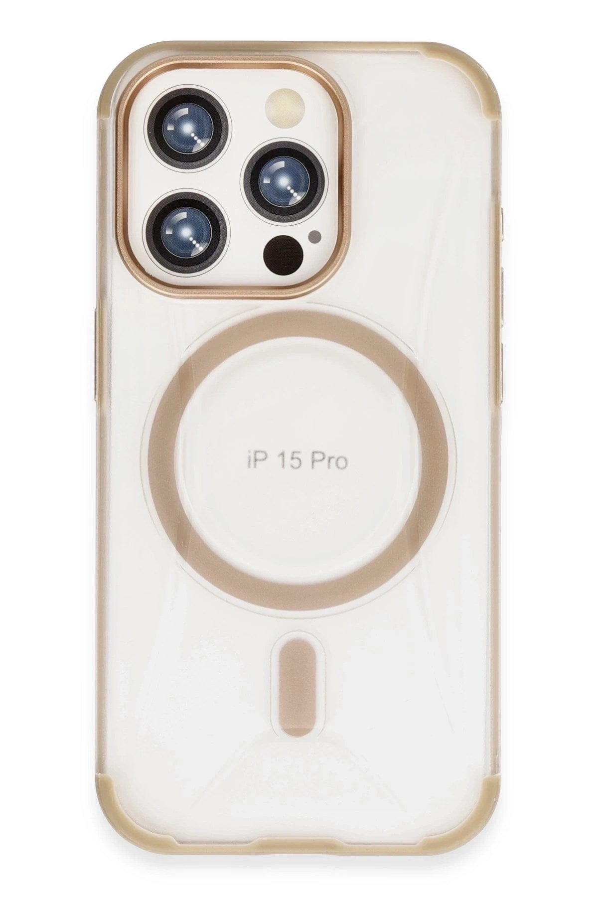Mey İthalat® iPhone 15 Pro Hilton Magsafe Kapak - Gold