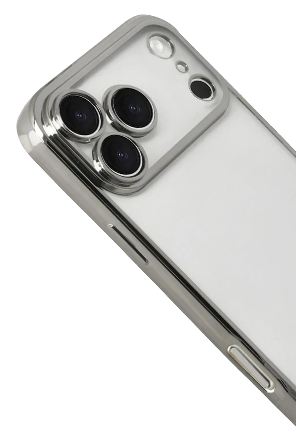 Mey İthalat® iPhone 17 Pro Lensli Silikon - Gümüş