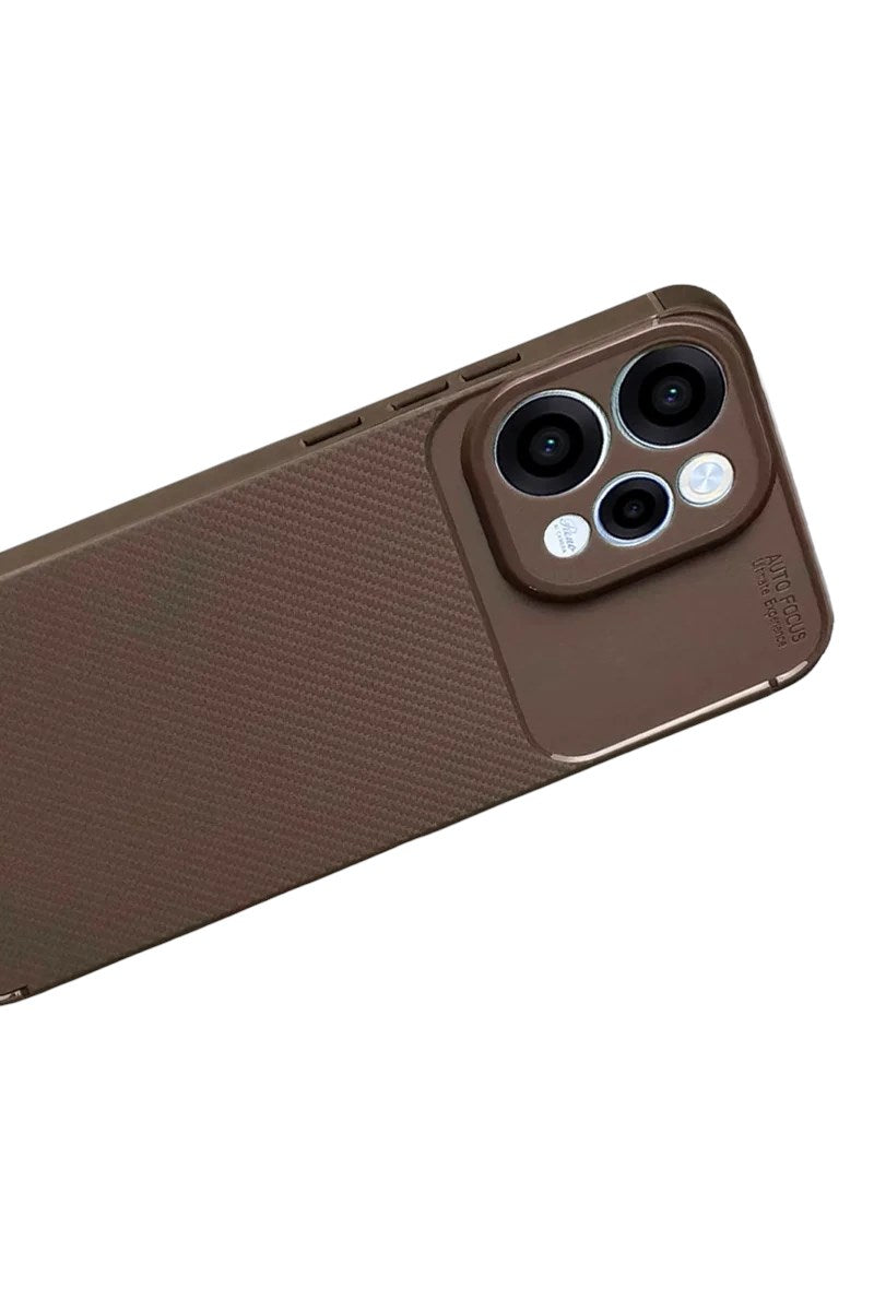 Mey İthalat® Reno 15 Auto Focus Karbon Kapak - Kahverengi