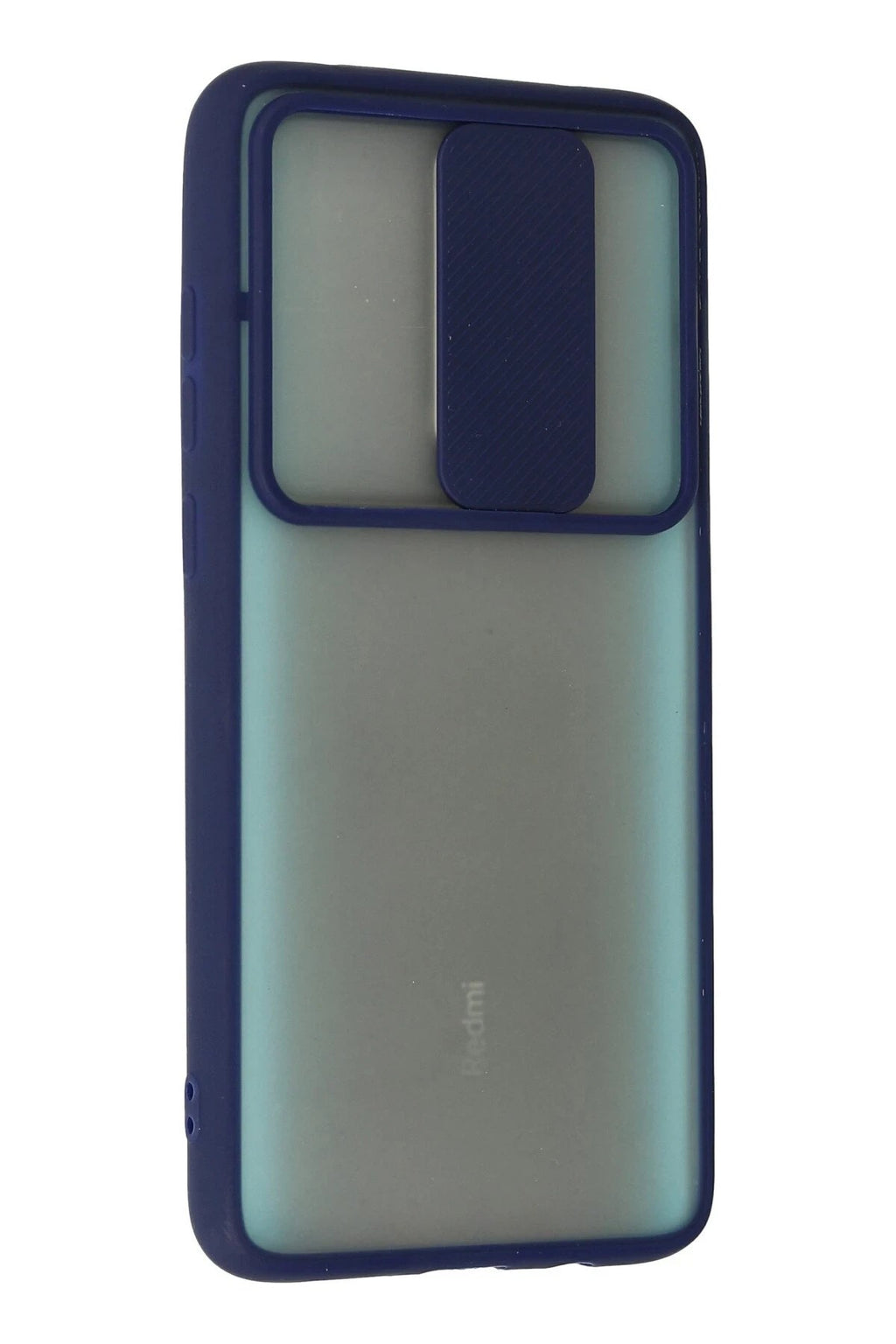 Mey İthalat® Redmi Note 8 Pro Kılıf Palm Buzlu Kamera Sürgülü Silikon - Lacivert