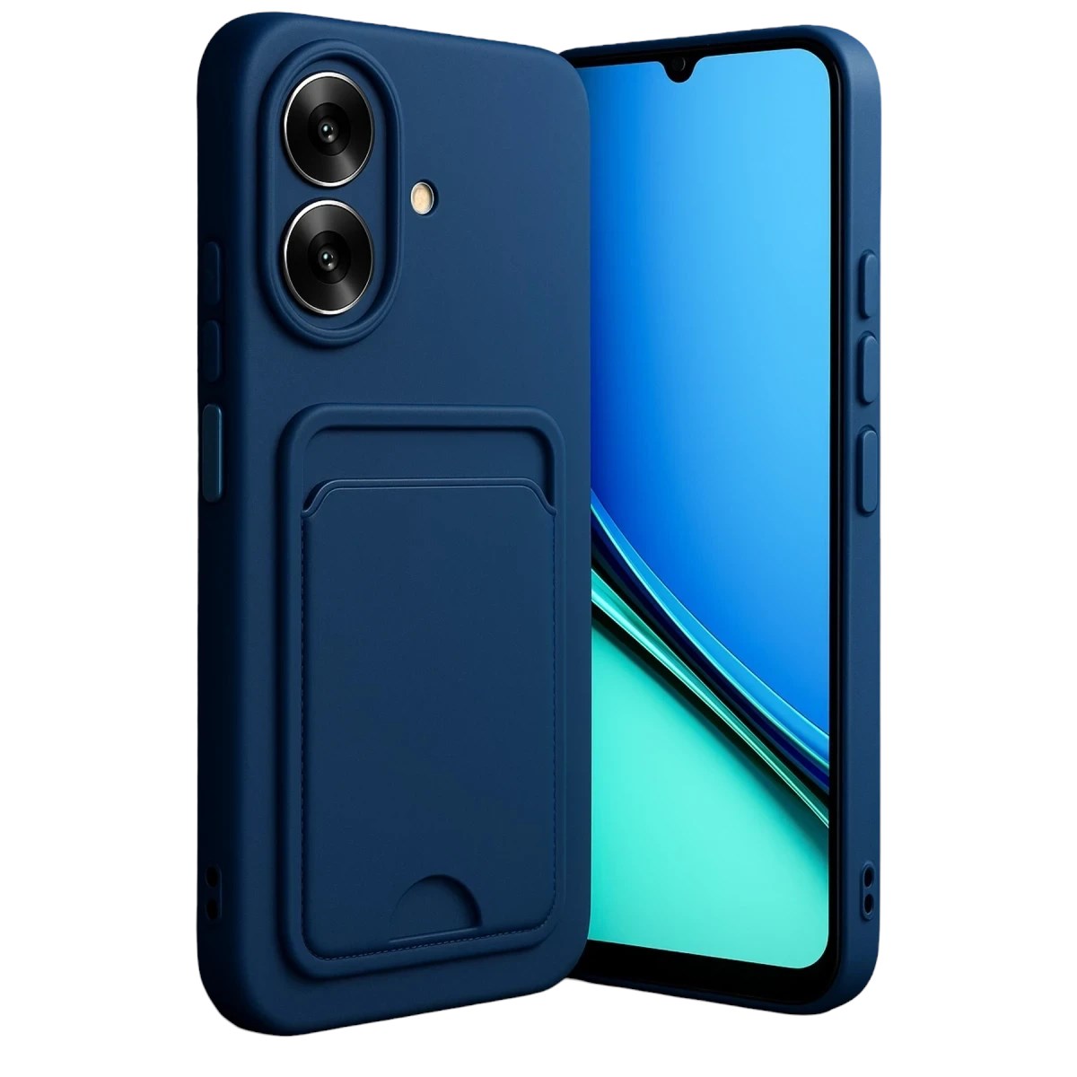 Mey İthalat® Realme Note 60 Kelvin Kartvizitli Silikon - Lacivert