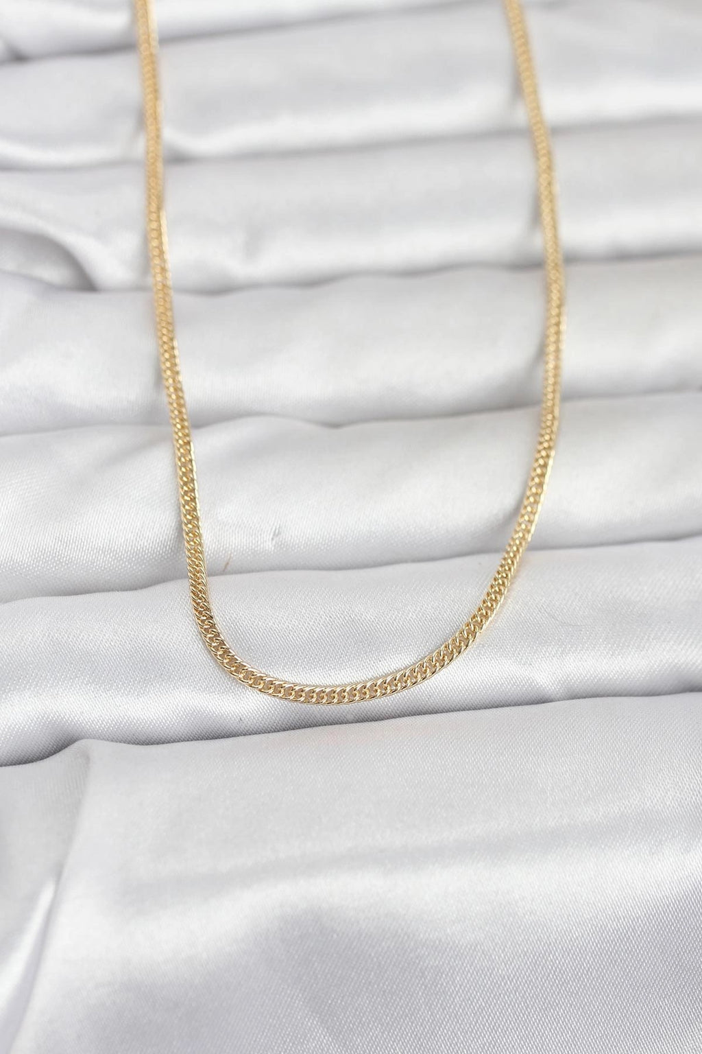 Mey İthalat® CM 14K Gold Renk Dolgun Zincir Model 60 cm Kadın Kolye