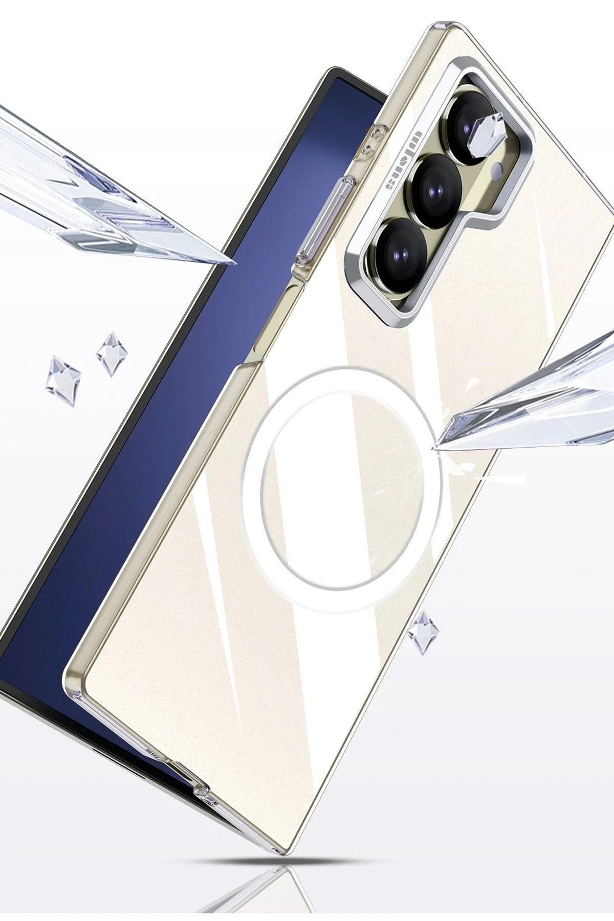 Mey İthalat® Samsung Galaxy Z Fold 6 Crystal Magsafe Kapak - Şeffaf