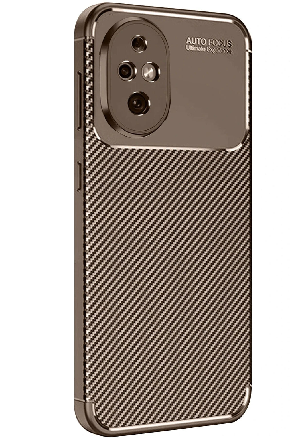 Mey İthalat® Honor 200 Kılıf Auto Focus Karbon Kapak - Kahverengi