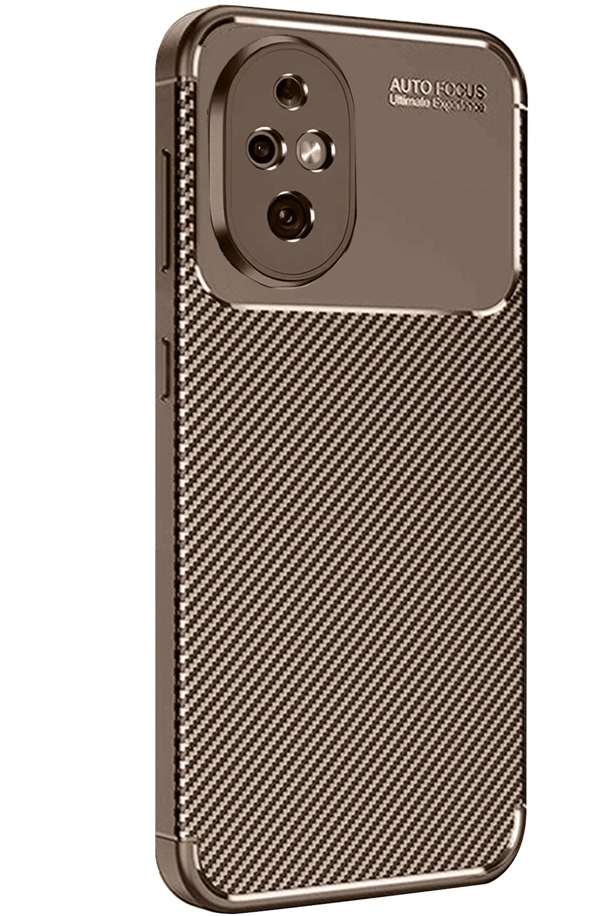 Mey İthalat® Honor 200 Kılıf Auto Focus Karbon Kapak - Kahverengi