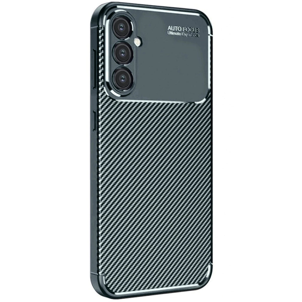 Mey İthalat® Samsung Galaxy S24 FE Kılıf Auto Focus Karbon Kapak - Koyu Yeşil