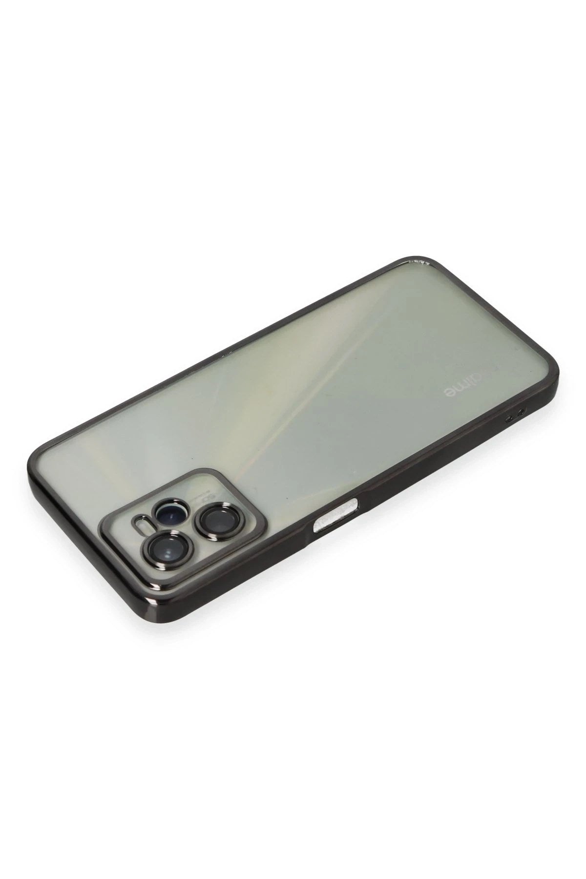Mey İthalat® Realme C35 Kılıf Lensli Silikon - Siyah