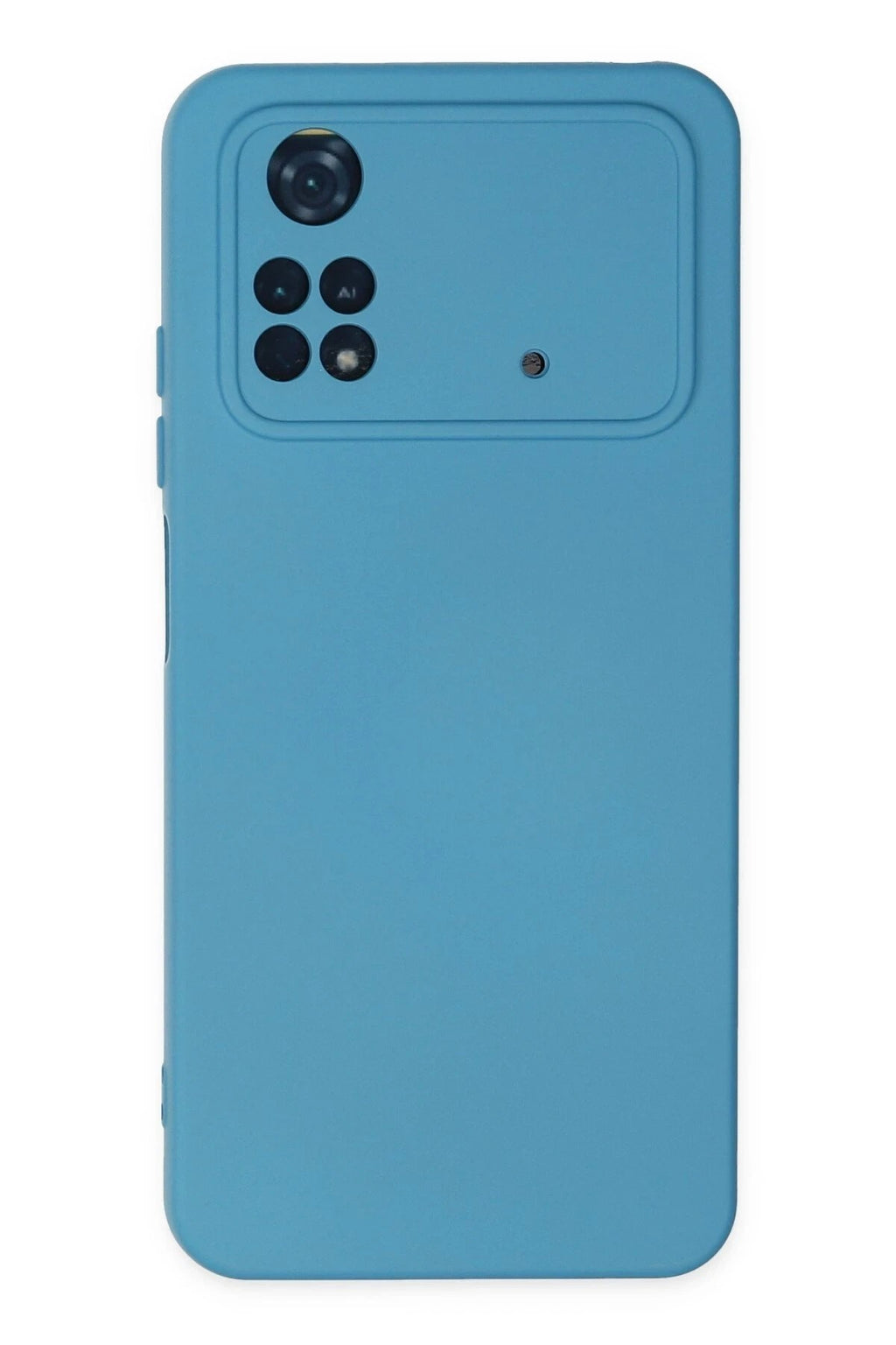 Mey İthalat® Poco M4 Pro 4G Kılıf Nano içi Kadife Silikon - Mavi