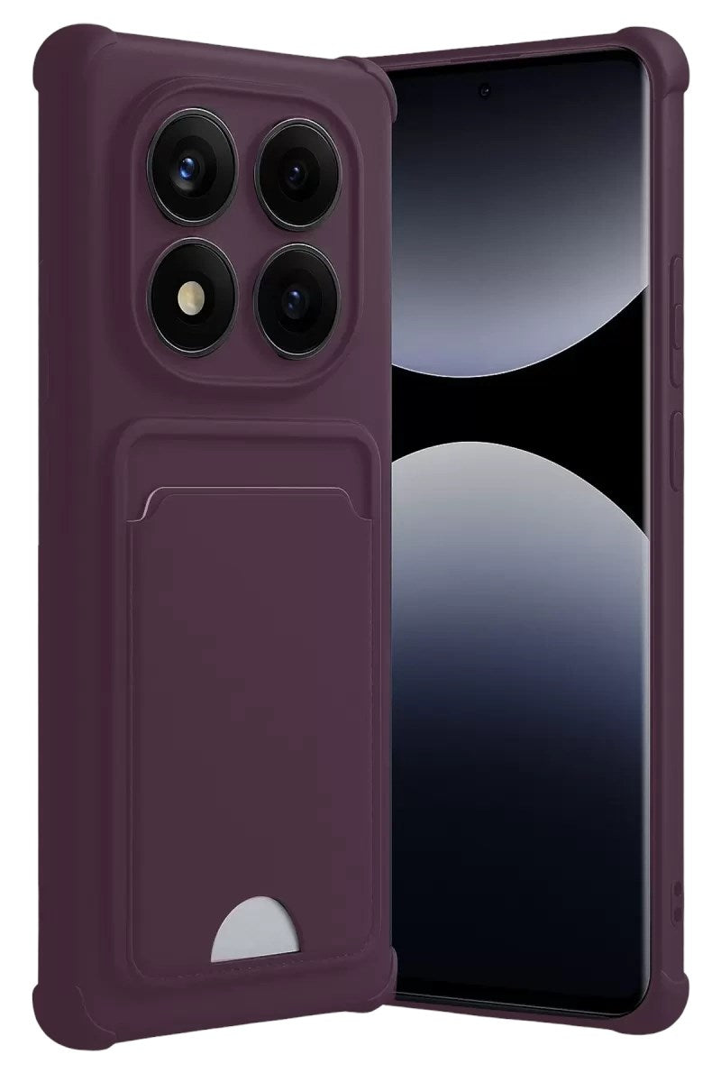 Mey İthalat® Redmi Note 14 Pro Plus Kelvin Kartvizitli Silikon - Derin Mor