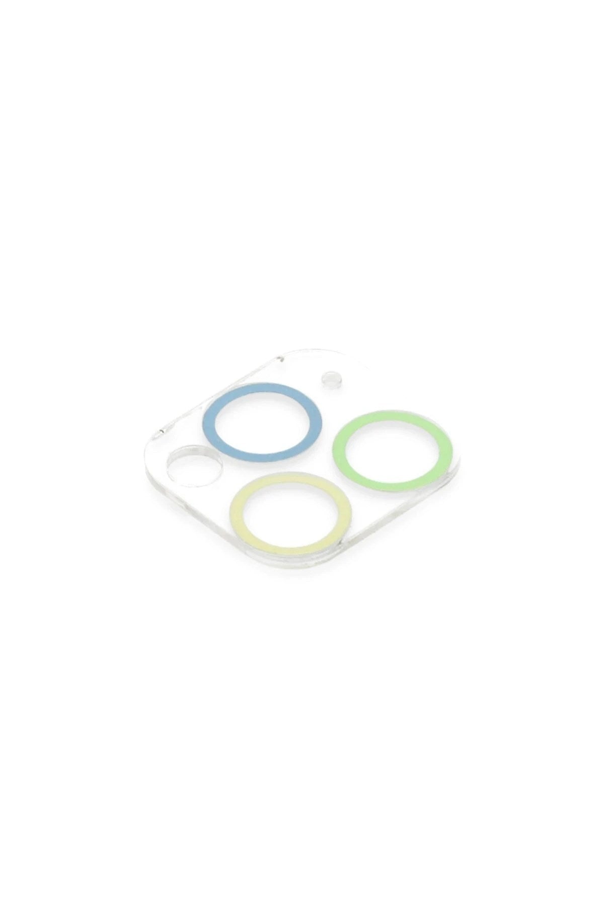 Mey İthalat® iPhone 11 Pro Max Renkli Kamera Lens Koruma Cam - Yeşil-Sarı