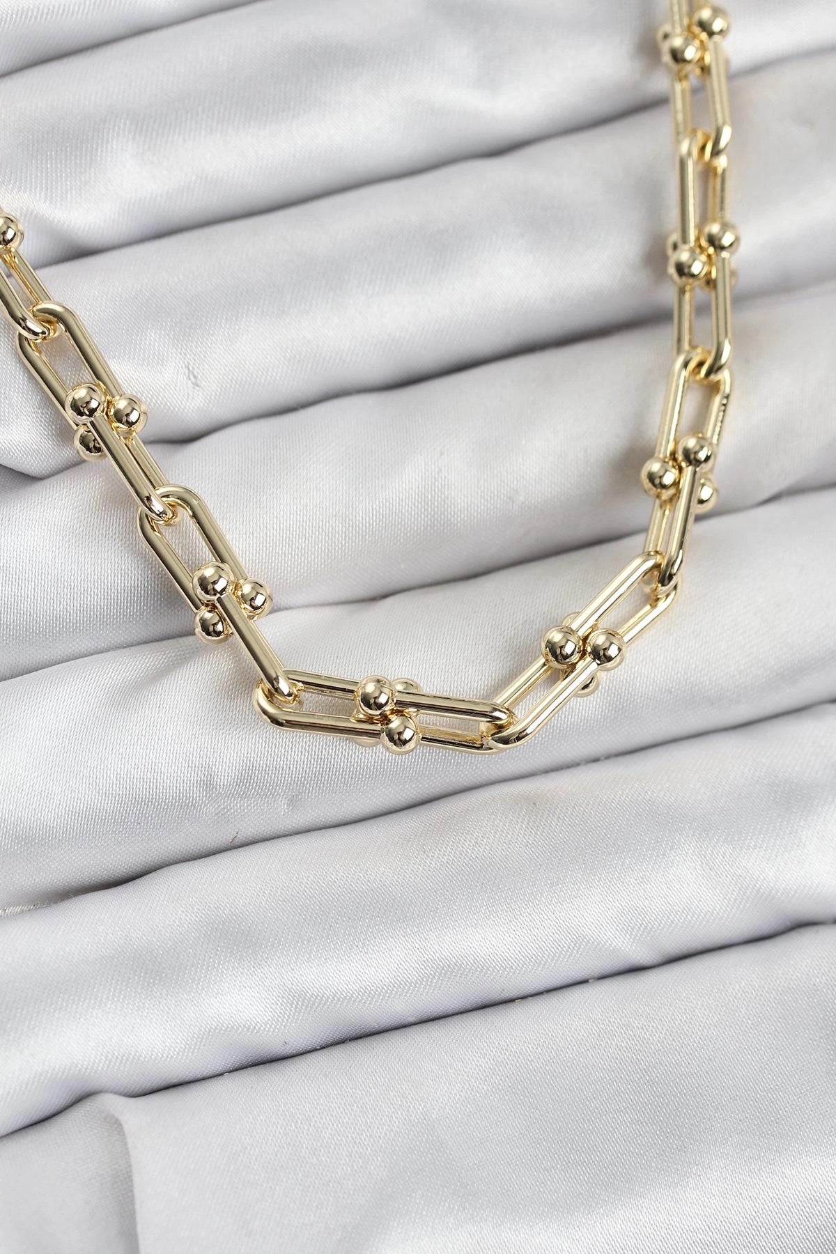 Mey İthalat® Pirinç Gold Renk Tifani Model Kadın Kolye