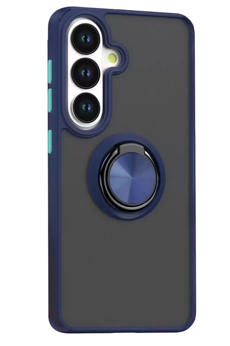 Mey İthalat® Samsung Galaxy S26 Montreal Yüzüklü Silikon Kapak - Lacivert