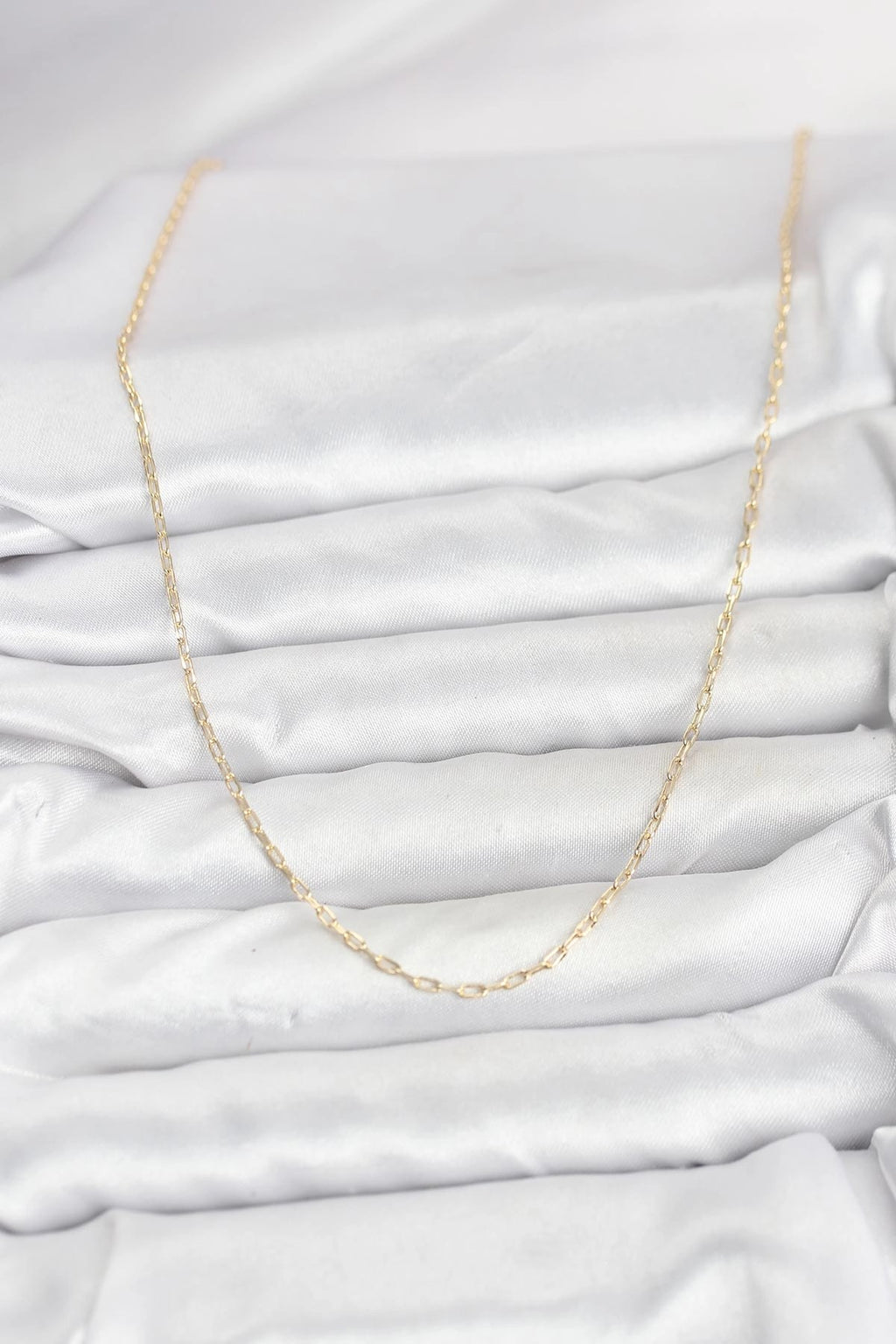 Mey İthalat® CM 14K Gold Renk Ataç Zincir Model 60 cm Kadın Kolye