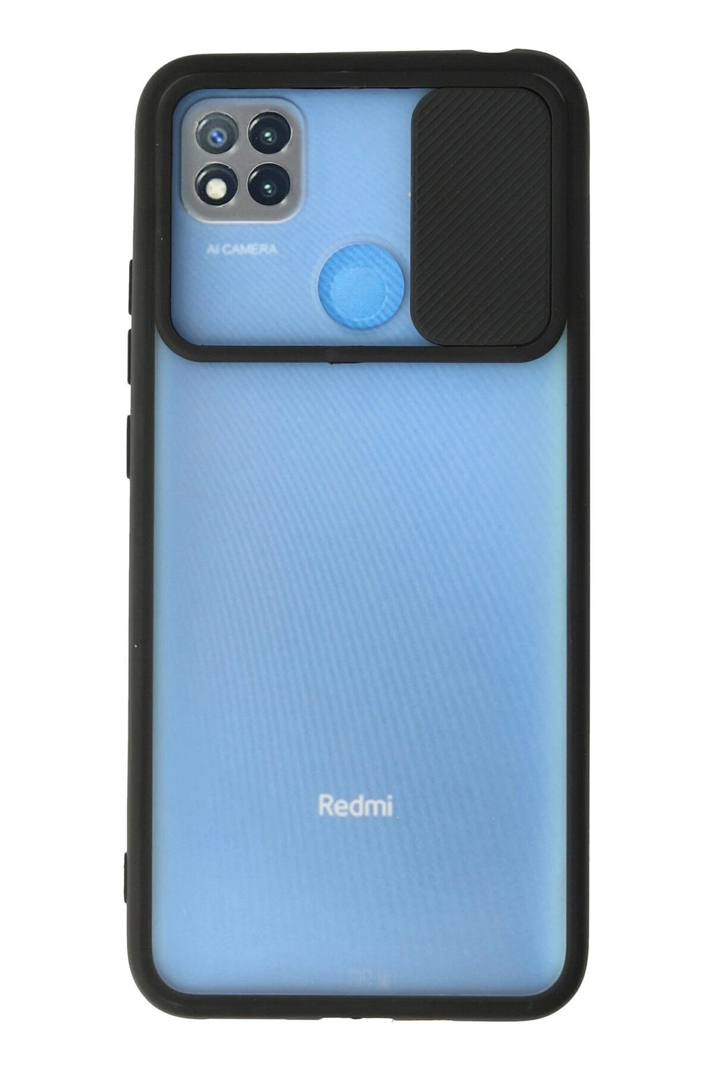 Mey İthalat® Redmi 9C Kılıf Palm Buzlu Kamera Sürgülü Silikon - Siyah