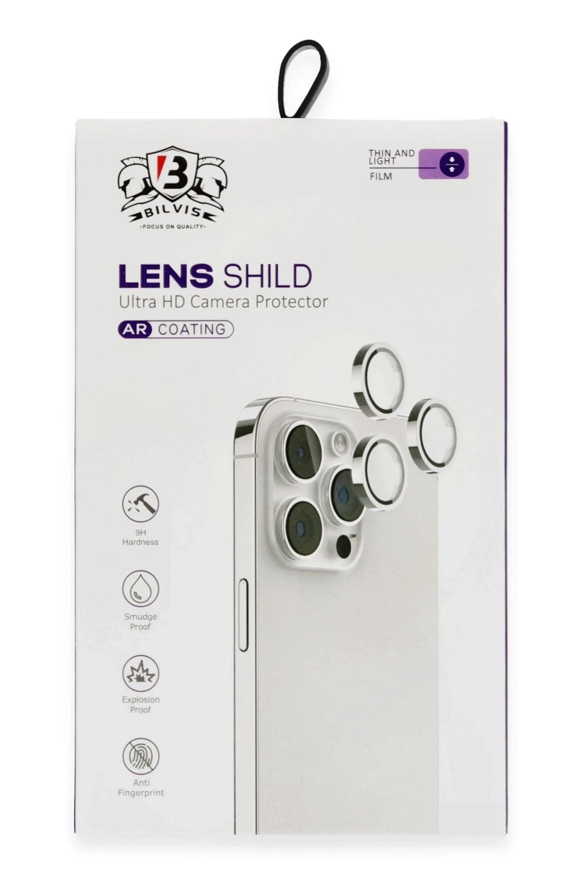 Mey İthalat® iPhone 16 Pro Max Bilvis Titan Kamera Lens - Siyah