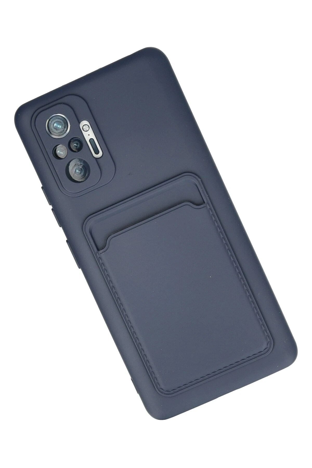 Mey İthalat® Redmi Note 10 Pro Kılıf Kelvin Kartvizitli Silikon - Lacivert