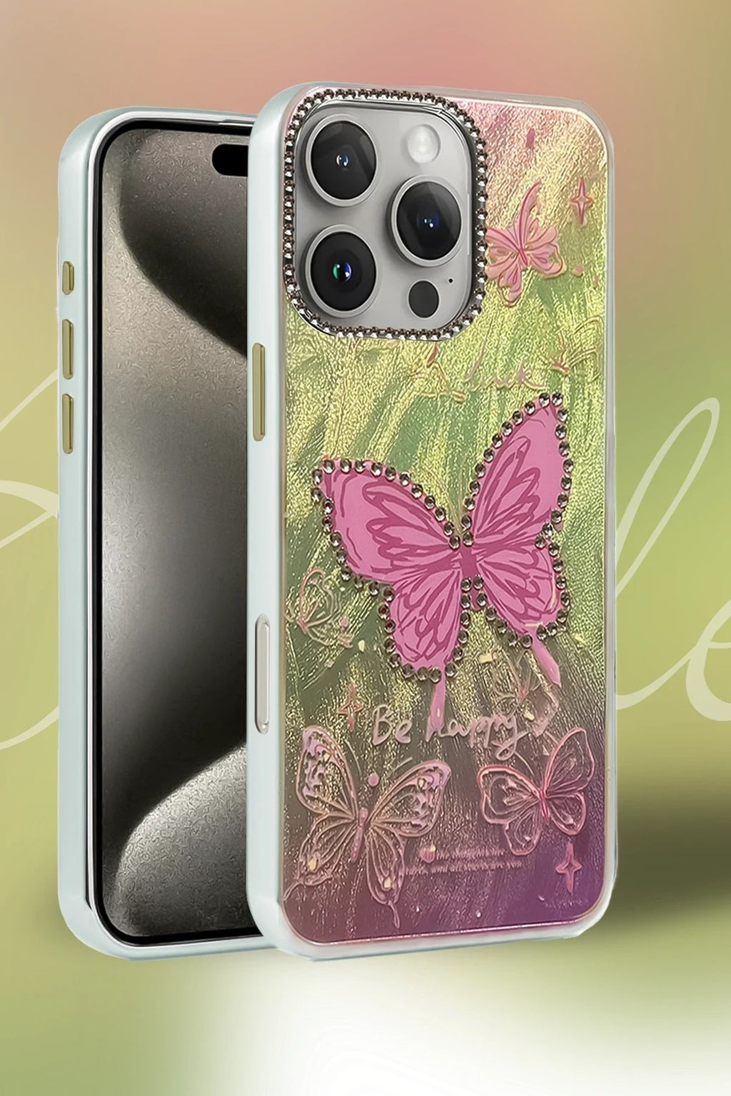 Mey İthalat® iPhone 16 Kılıf Blade Aynalı Desenli Kapak - Desen 2
