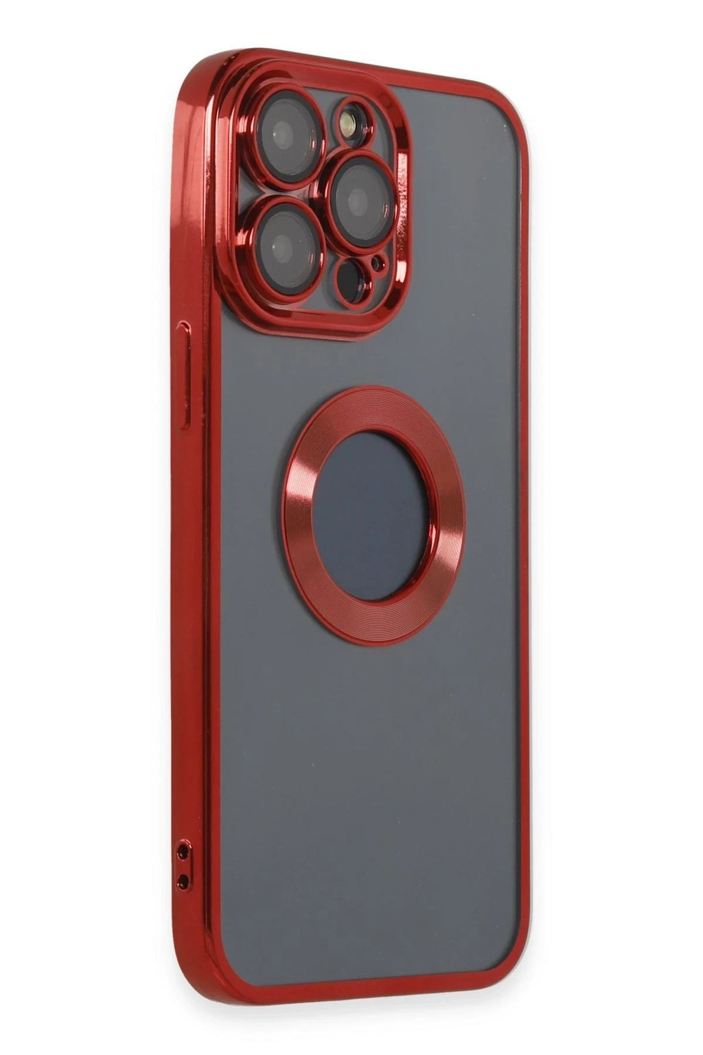 Mey İthalat® iPhone 14 Pro Kılıf Slot Silikon - Kırmızı