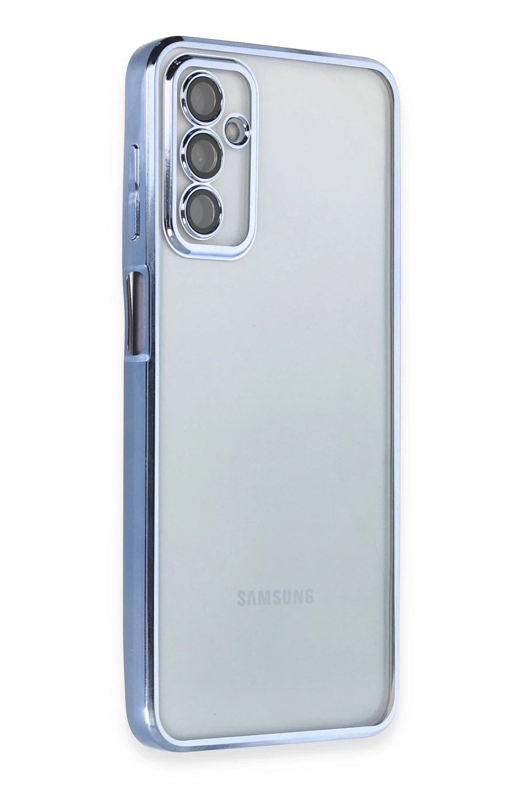 Mey İthalat® Samsung Galaxy M23 Kılıf Lensli Silikon - Açık Mavi