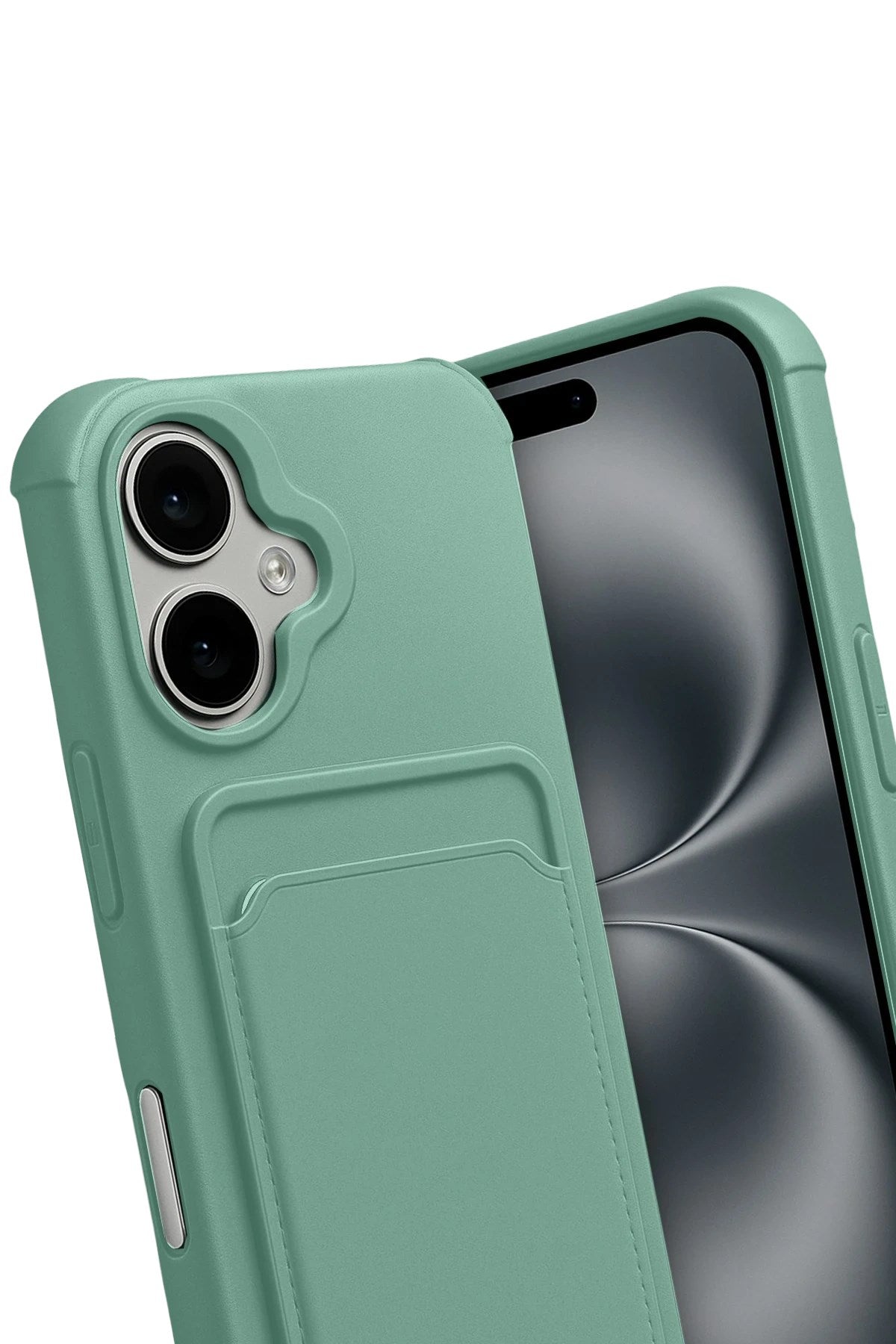 Mey İthalat® iPhone 17 Kelvin Kartvizitli Silikon - Açık Yeşil