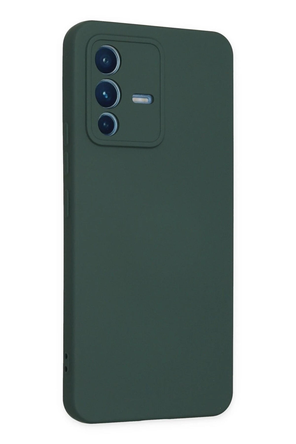 Mey İthalat® Vivo V23 5G Kılıf Nano içi Kadife Silikon - Koyu Yeşil