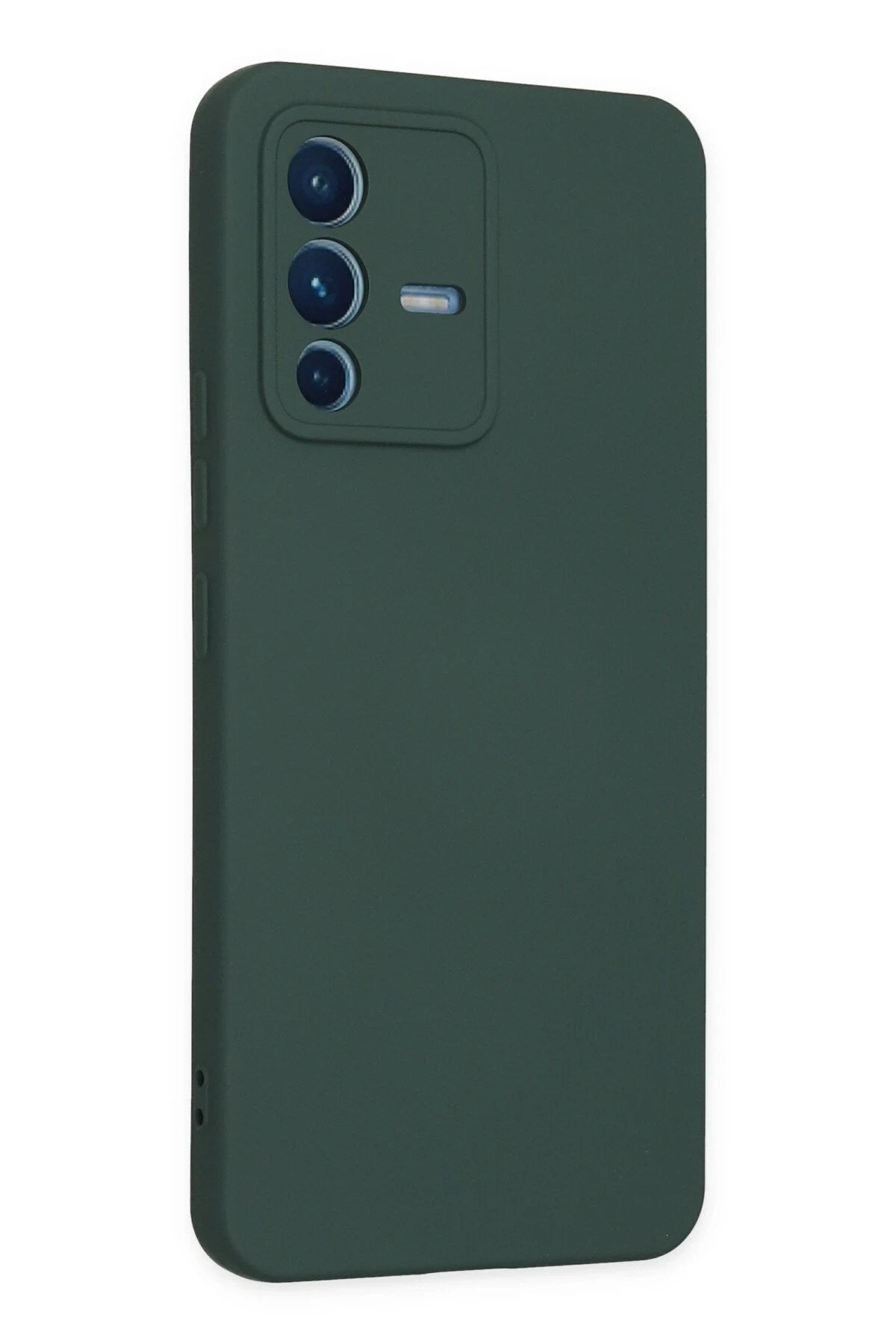 Mey İthalat® Vivo V23 5G Kılıf Nano içi Kadife Silikon - Koyu Yeşil