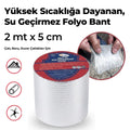 2 Mt Yüksek Sıcaklık Dayanan Su Geçirmez Çatı Duvar Çatlak Onarıcı Yapışkan Bant Folyo 2 Mt 10 C