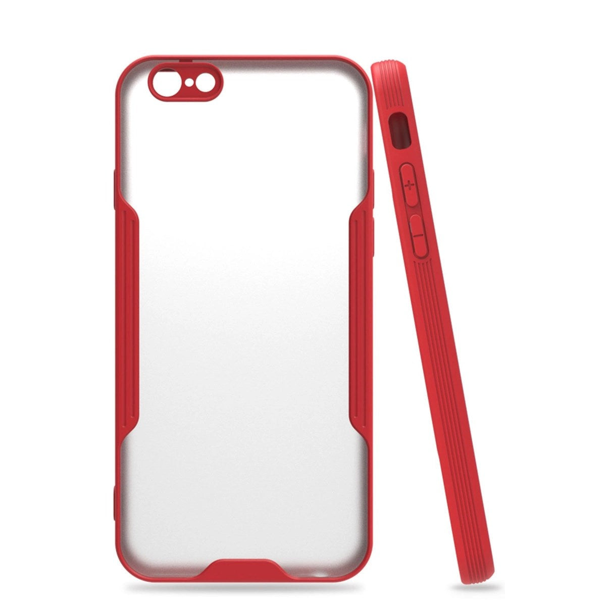 Mey İthalat® iPhone 6 Kılıf Platin Silikon - Kırmızı