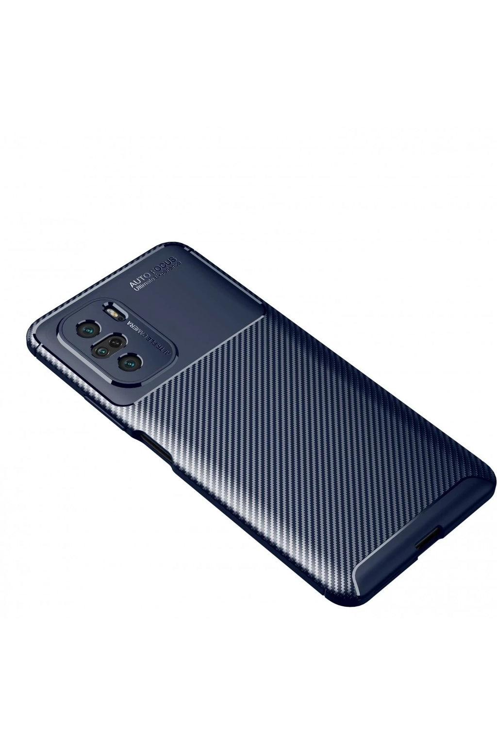 Mey İthalat® Poco F3 Kılıf Auto Focus Karbon Kapak - Lacivert