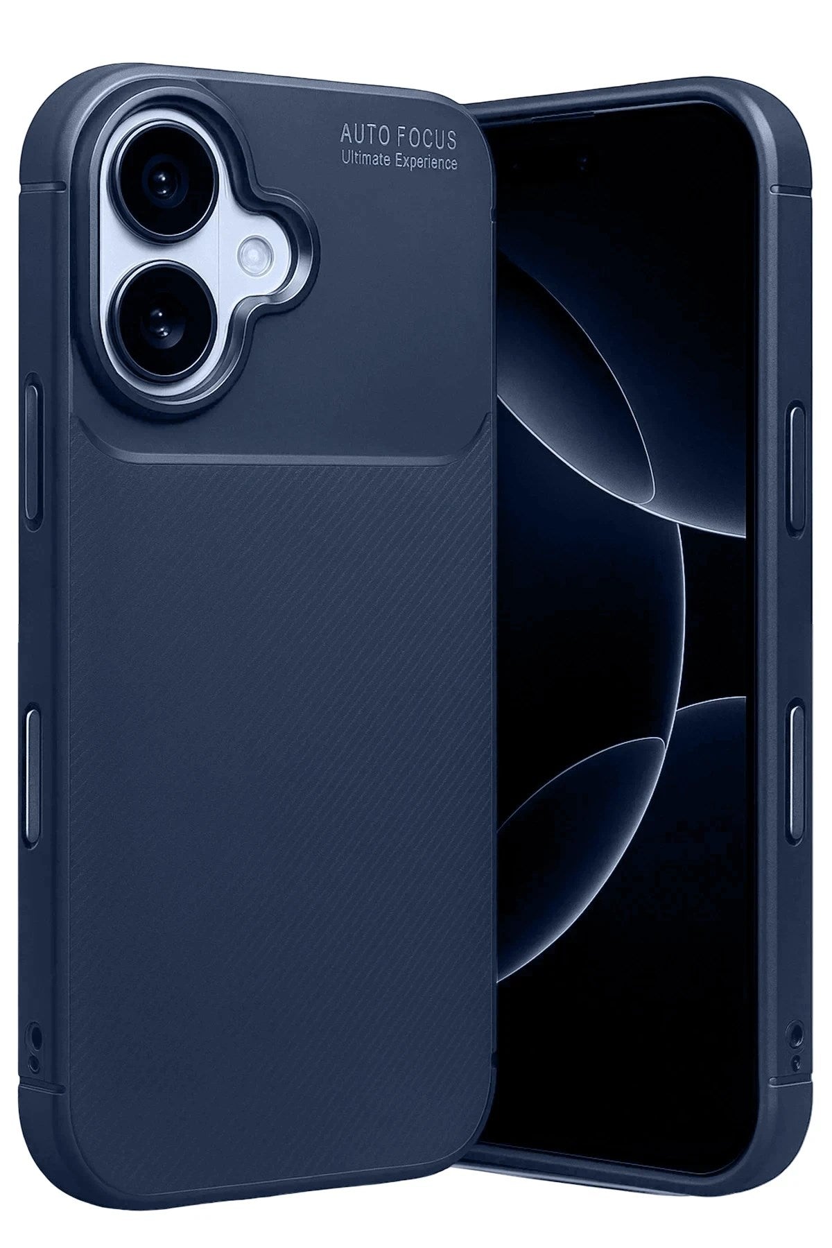 Mey İthalat® iPhone 17 Auto Focus Karbon Kapak - Lacivert