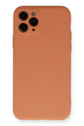 Mey İthalat® iPhone 11 Pro Kılıf Nano içi Kadife Silikon - Mat Turuncu