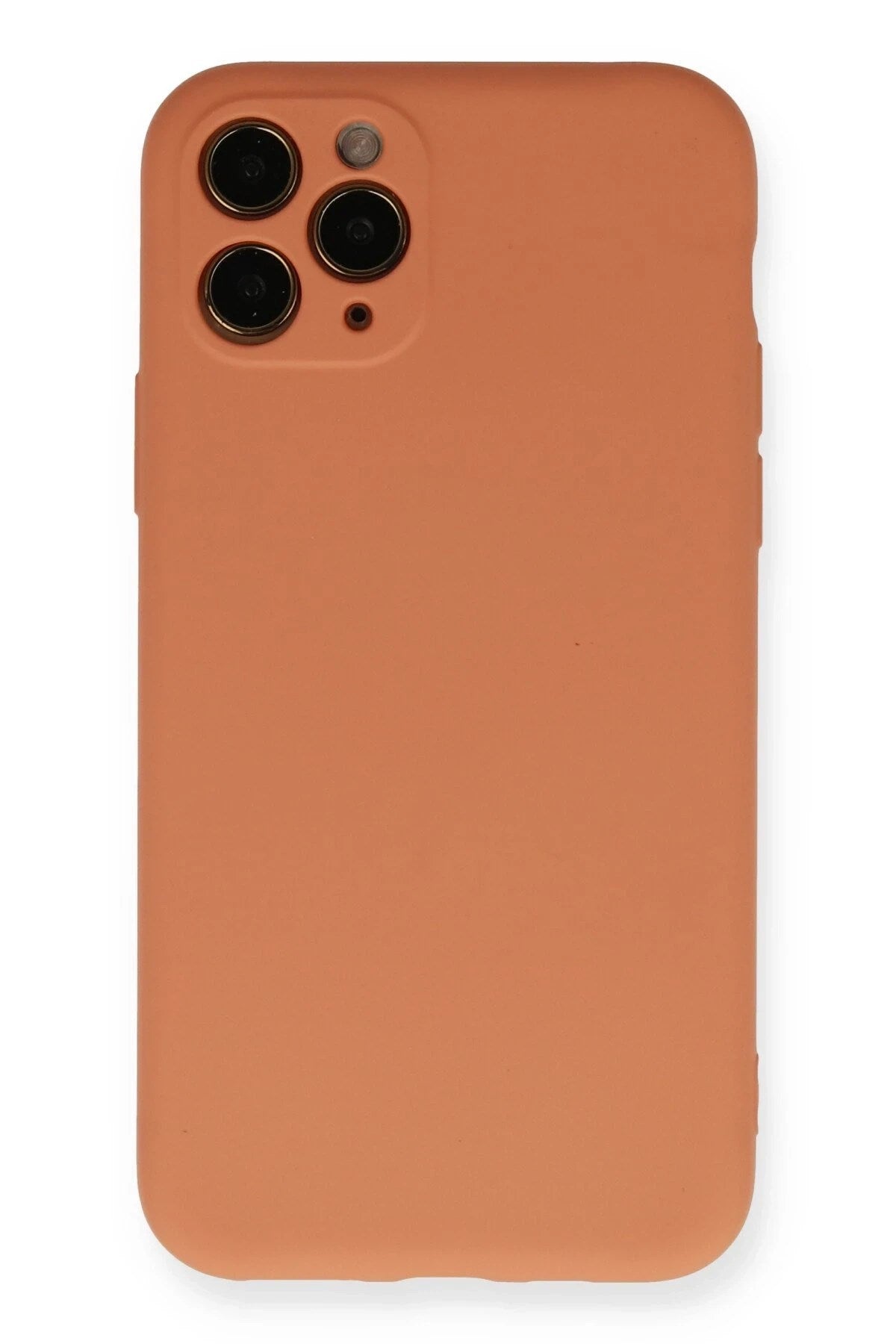 Mey İthalat® iPhone 11 Pro Kılıf Nano içi Kadife Silikon - Mat Turuncu