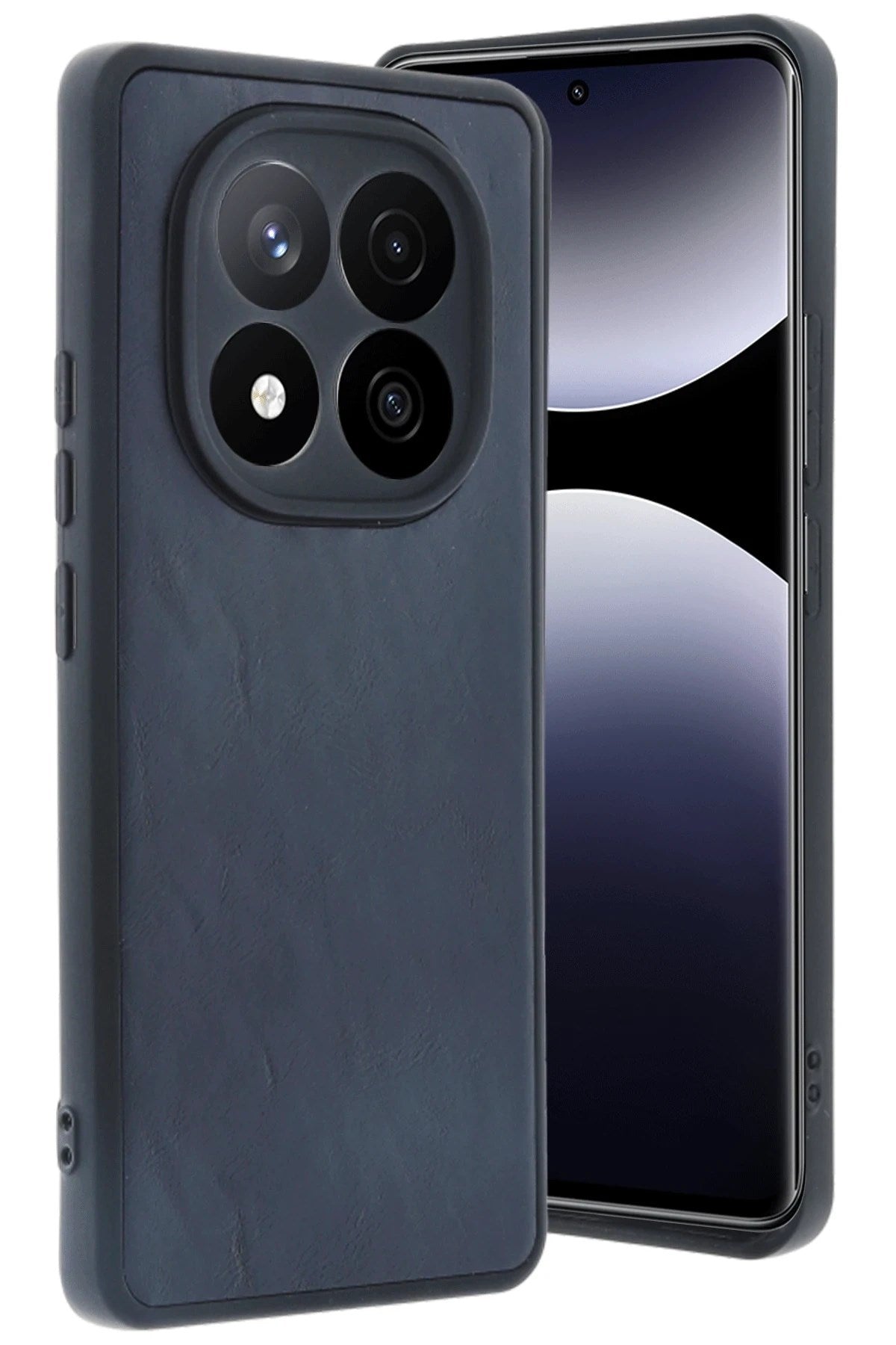 Mey İthalat® Redmi Note 14 Pro 5G Kılıf Aras Deri Kapak - Lacivert