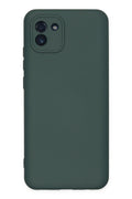 Mey İthalat® Samsung Galaxy A03 Kılıf Nano içi Kadife Silikon - Koyu Yeşil