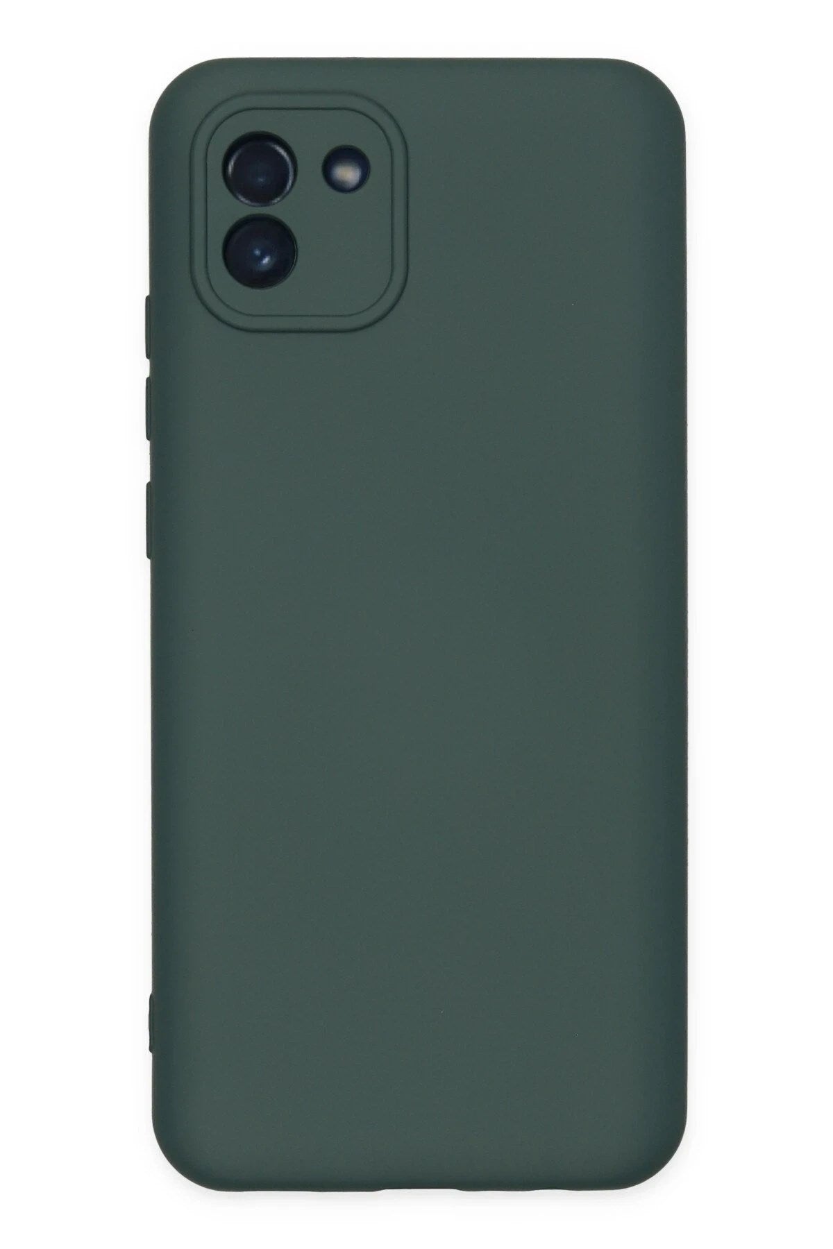Mey İthalat® Samsung Galaxy A03 Kılıf Nano içi Kadife Silikon - Koyu Yeşil