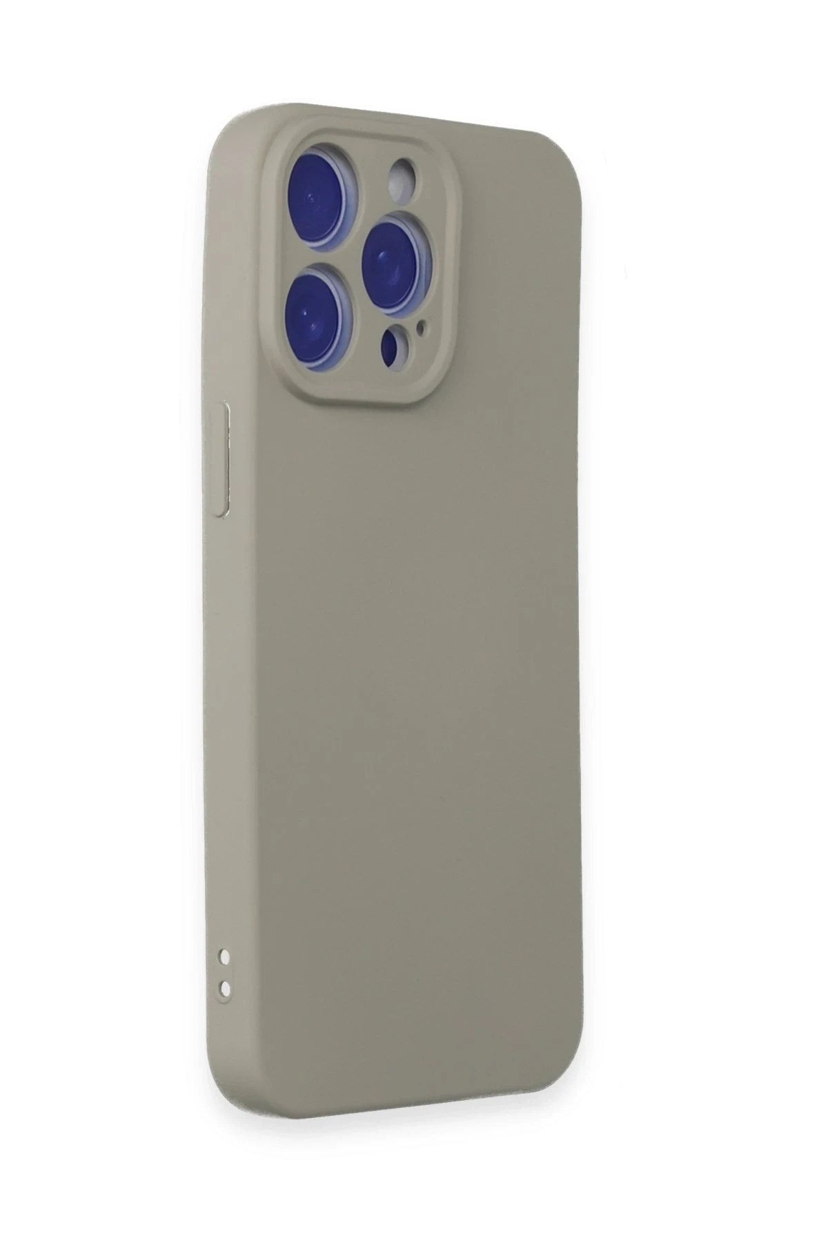 Mey İthalat® iPhone 15 Pro Max Kılıf Nano içi Kadife Silikon - Titan Gri