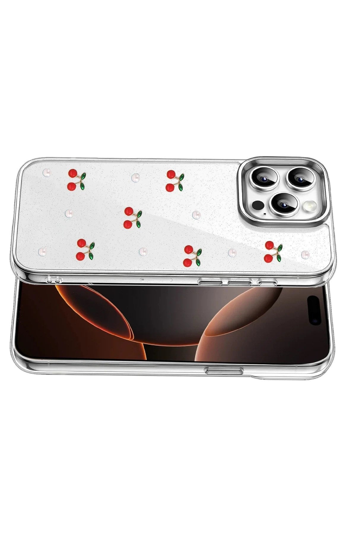 Mey İthalat® iPhone 15 Pro Fiyonk Desenli Kapak - Desen 9