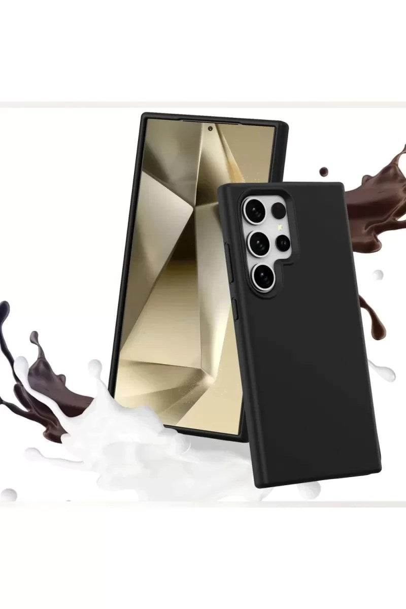 Mey İthalat® Samsung Galaxy S24 Ultra Kılıf First Silikon - Koyu Yeşil