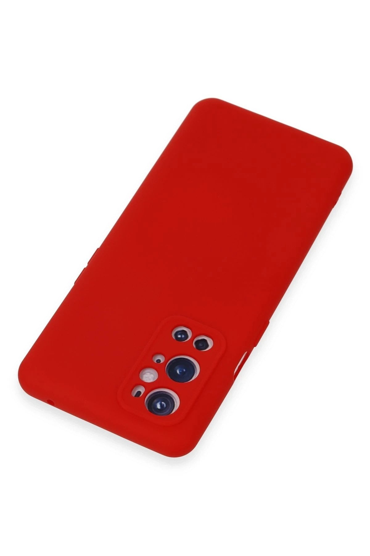 Mey İthalat® One Plus 9 Pro Kılıf Nano içi Kadife Silikon - Kırmızı